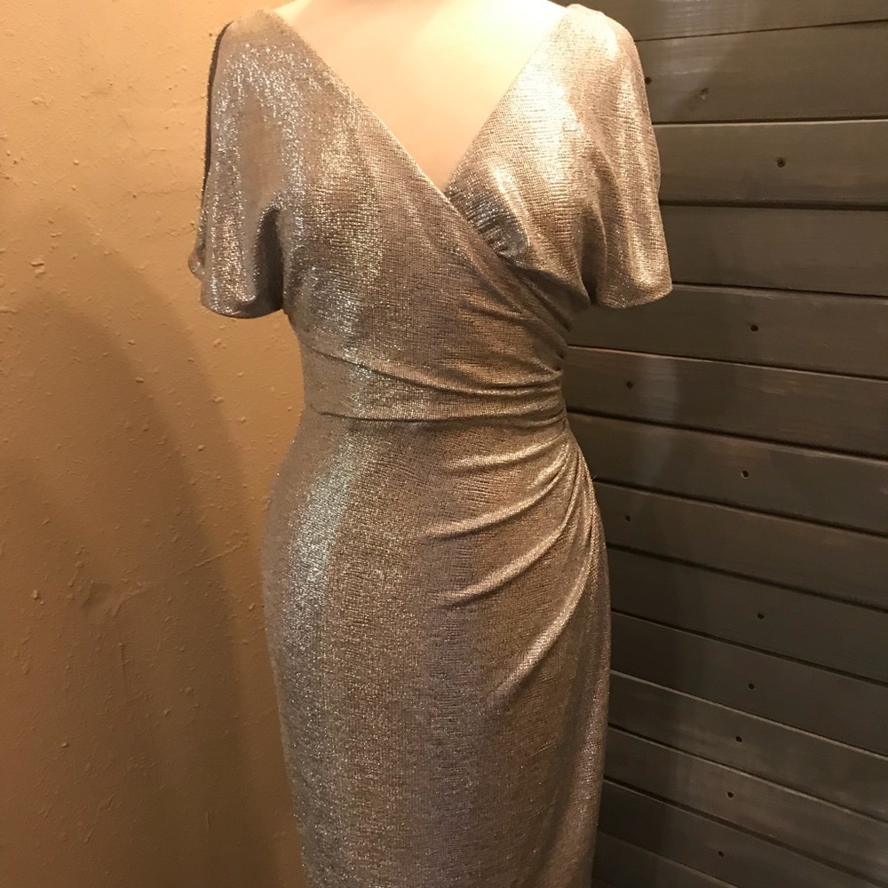 Silver Ralph Lauren Cocktail Dress